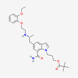 3-[7-carbamoyl-5-[(2R)-2-[2-(2-ethoxyphenoxy)ethylamino]propyl]indol-1-yl]propyl 2,2-dimethylpropanoate