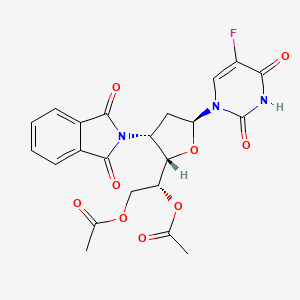 2,4(1H,3H)-Pyrimidinedione, 1-(5,6-di-O-acetyl-2,3-dideoxy-3-(1,3-dihydro-1,3-dioxo-2H-isoindol-2-yl)-alpha-D-arabino-hexofuranosyl)-5-fluoro-