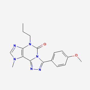 3-(4-Methoxyphenyl)-9-methyl-6-propyl-6,9-dihydro-5H-1,2,4-triazolo(3,4-i)purin-5-one