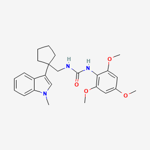 Urea, N-((1-(1-methyl-1H-indol-3-yl)cyclopentyl)methyl)-N'-(2,4,6-trimethoxyphenyl)-