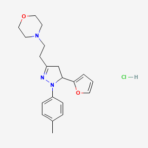 Pyrazoline, 5-(2-furyl)-3-(2-(morpholino)ethyl)-1-(p-tolyl)-, hydrochloride