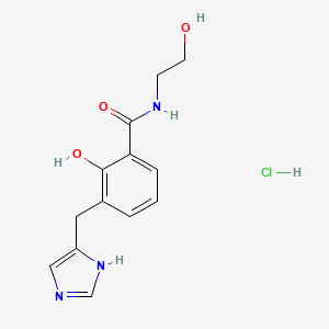 2-Hydroxy-N-(2-hydroxyethyl)-3-((1H-imidazol-4-yl)methyl)benzamide hydrochloride