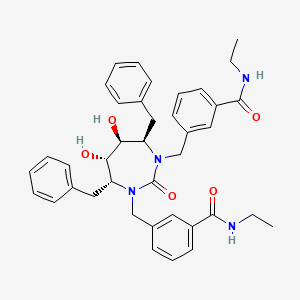 Benzamide, 3,3'-(((4R,5S,6S,7R)-tetrahydro-5,6-dihydroxy-2-oxo-4,7-bis(phenylmethyl)-1H-1,3-diazepine-1,3(2H)-diyl)bis(methylene))bis(N-ethyl-