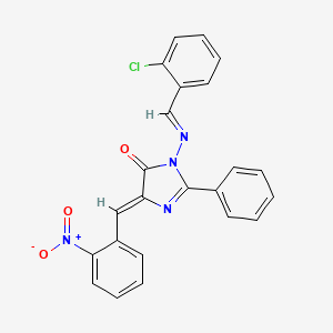 1-((o-Chlorobenzylidene)amino)-4-(o-nitrobenzylidene)-2-phenyl-2-imidazolin-5-one