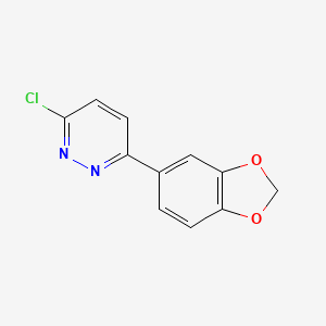 molecular formula C11H7ClN2O2 B1278232 3-(1,3-苯并二氧杂环-5-基)-6-氯哒嗪 CAS No. 143268-23-9