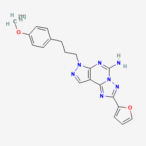 7H-Pyrazolo(4,3-e)(1,2,4)triazolo(1,5-c)pyrimidin-5-amine, 2-(2-furanyl)-7-(3-(4-(methoxy-11C)phenyl)propyl)-