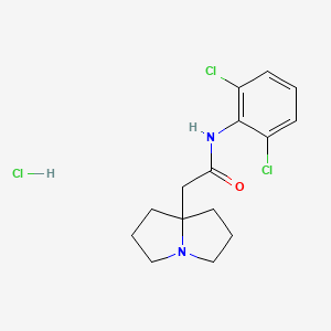 1H-Pyrrolizine-7a(5H)-acetamide, tetrahydro-N-(2,6-dichlorophenyl)-, monohydrochloride