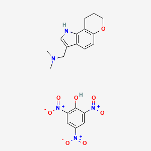 3-(7,8,9-Trihydro-pyranno(2,3-g)indolyl)-N,N-dimethylmethylamine picrate [French]