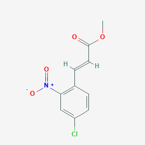 molecular formula C10H8ClNO4 B127824 methyl (E)-3-(4-chloro-2-nitrophenyl)prop-2-enoate CAS No. 150869-41-3