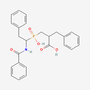 Benzenepropanoic acid, alpha-(((1-(benzoylamino)-2-phenylethyl)hydroxyphosphinyl)methyl)-