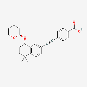 Benzoic acid, 4-(((8S)-5,6,7,8-tetrahydro-5,5-dimethyl-8-(((2S)-tetrahydro-2H-pyran-2-yl)oxy)-2-naphthalenyl)ethynyl)-