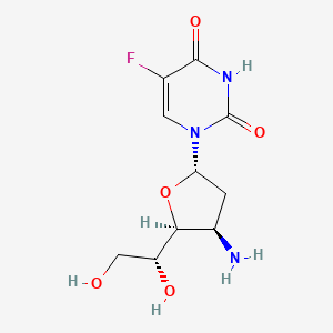 2,4(1H,3H)-Pyrimidinedione, 1-(3-amino-2,3-dideoxy-alpha-D-arabino-hexofuranosyl)-5-fluoro-