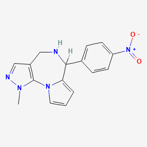 5,6-Dihydro-6-(4-nitrophenyl)-1-methyl-1H,4H-pyrazolo(4,3-f)pyrrolo(1,2-a)(1,4)diazepine