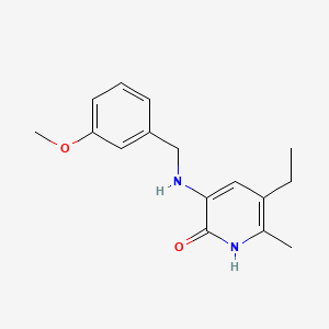 2(1H)-Pyridinone, 5-ethyl-3-(((3-methoxyphenyl)methyl)amino)-6-methyl-