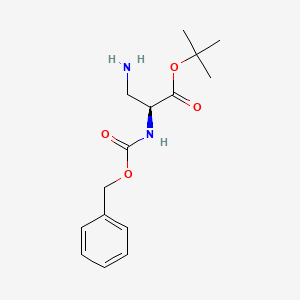 molecular formula C15H22N2O4 B1278258 (s)-3-氨基-2-苯甲基氧羰基-氨基-丙酸叔丁酯 CAS No. 77215-55-5