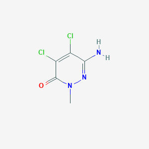 molecular formula C5H5Cl2N3O B1278275 6-氨基-4,5-二氯-2-甲基-2,3-二氢哒嗪-3-酮 CAS No. 25717-64-0