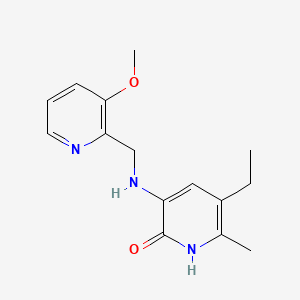 2(1H)-Pyridinone, 5-ethyl-3-(((3-methoxy-2-pyridinyl)methyl)amino)-6-methyl-