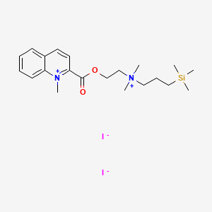 2-((2-(Dimethyl(3-(trimethylsilyl)propyl)ammonio)ethoxy)carbonyl)-1-methylquinolinium diiodide