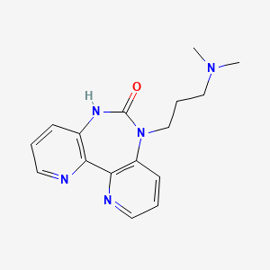 8-[3-(dimethylamino)propyl]-3,8,10,15-tetrazatricyclo[9.4.0.02,7]pentadeca-1(11),2(7),3,5,12,14-hexaen-9-one