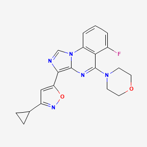 4-[3-(3-cyclopropyl-1,2-oxazol-5-yl)-6-fluoroimidazo[1,5-a]quinazolin-5-yl]morpholine