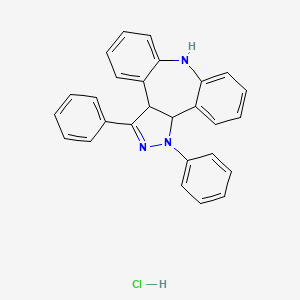 1,3-Diphenyl-1,3a,8,12b-tetrahydrodibenzo(b,f)pyrazolo(3,4-d)azepine monohydrochloride