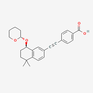 Benzoic acid, 4-(((8R)-5,6,7,8-tetrahydro-5,5-dimethyl-8-(((2S)-tetrahydro-2H-pyran-2-yl)oxy)-2-naphthalenyl)ethynyl)-