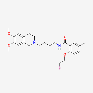 N-(4-(6,7-Dimethoxy-3,4-dihydro-2(1H)-isoquinolinyl)butyl)-2-(2-fluoroethoxy)-5-methylbenzamide