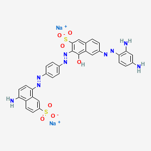 Disodium 3-((4-((4-amino-7-sulphonatonaphthyl)azo)phenyl)azo)-6-((2,4-diaminophenyl)azo)-4-hydroxynaphthalene-2-sulphonate