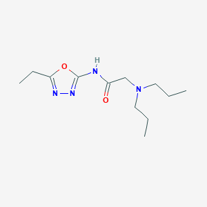 molecular formula C12H22N4O2 B127830 2-(Dipropylamino)-N-(5-ethyl-1,3,4-oxadiazol-2-yl)acetamide CAS No. 147396-47-2