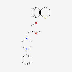 molecular formula C23H30N2O2S B12783003 8-((2-Methoxy-3-(4-phenylpiperazin-1-yl)propyl)oxy)thiochroman CAS No. 153804-62-7