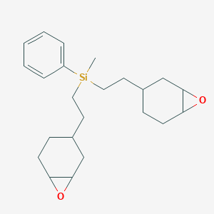 molecular formula C23H34O2Si B127835 Methyl-bis[2-(7-oxabicyclo[4.1.0]hept-3-YL)ethyl]phenylsilane CAS No. 154265-59-5