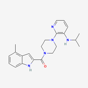 Piperazine, 1-(3-((1-methylethyl)amino)-2-pyridinyl)-4-((4-methyl-1H-indol-2-yl)carbonyl)-