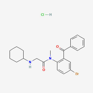 Acetamide, N-(2-benzoyl-4-bromophenyl)-2-(cyclohexylamino)-N-methyl-, monohydrochloride