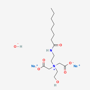 Ethanaminium, N,N-bis(carboxymethyl)-N-(2-hydroxyethyl)-2-((1-oxooctyl)amino)-, hydroxide, disodium salt