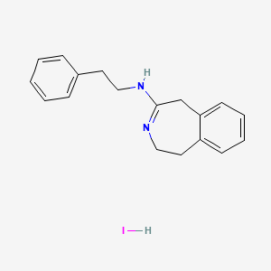 4,5-Dihydro-N-(2-phenylethyl)-1H-3-benzazepin-2-amine monohydriodide