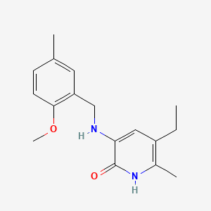 2(1H)-Pyridinone, 5-ethyl-3-(((2-methoxy-5-methylphenyl)methyl)amino)-6-methyl-