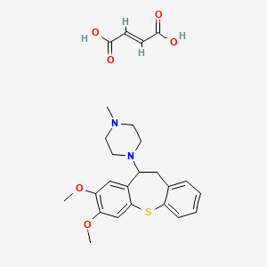 1-(10,11-Dihydro-7,8-dimethoxydibenzo(b,f)thiepin-10-yl)-4-methylpiperazine maleate hydrate