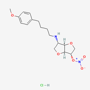 [(3S,3aR,6S,6aS)-3-[4-(4-methoxyphenyl)butylamino]-2,3,3a,5,6,6a-hexahydrofuro[3,2-b]furan-6-yl] nitrate;hydrochloride