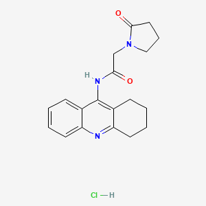 1-Pyrrolidineacetamide, 2-oxo-N-(1,2,3,4-tetrahydro-9-acridinyl)-, monohydrochloride