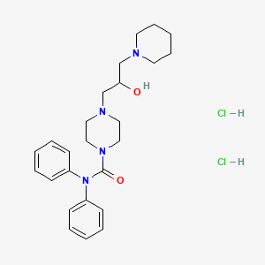 1-(Diphenylcarbamoyl)-4-(2-hydroxy-3-piperidinopropyl)piperazine dihydrochloride