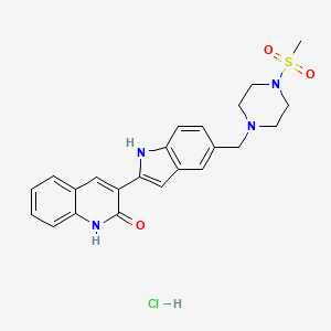 3-(5-((4-(Methylsulfonyl)-1-piperazinyl)methyl)-1H-indol-2-yl)-2(1H)-quinolinone hydrochloride