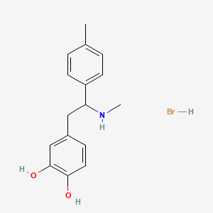 N-Methyl-2-(3,4-dihydroxyphenyl)-1-(4-tolyl)ethylamine hydrobromide hemihydrate