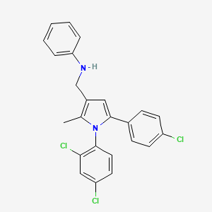 1H-Pyrrole-3-methanamine, 5-(4-chlorophenyl)-1-(2,4-dichlorophenyl)-2-methyl-N-phenyl-