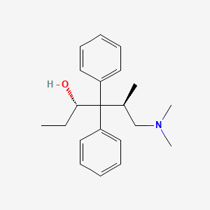 molecular formula C21H29NO B12784415 3-Hexanol, 6-(dimethylamino)-5-methyl-4,4-diphenyl-, (3S,5R)-(+)- CAS No. 26533-05-1