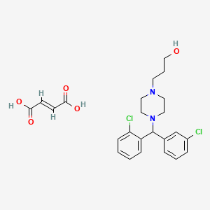 molecular formula C24H28Cl2N2O5 B12784443 1-(2,3'-Dichlorobenzhydryl)-4-(3-hydroxypropyl)piperazine maleate CAS No. 126517-39-3