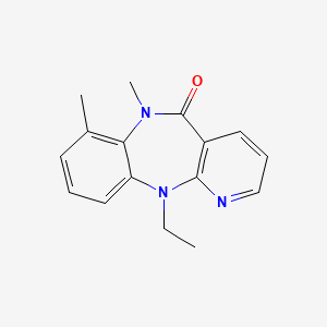 molecular formula C16H17N3O B12784451 N11-Ethyl-7,N6-dimethyl-6,11-dihydro-5H-pyrido(2,3-b)(1,5)benzodiazepin-5-one CAS No. 133626-65-0