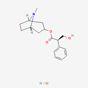 molecular formula C17H24BrNO3 B12784482 Hyoscyamine hydrobromide, (+)- CAS No. 50700-39-5