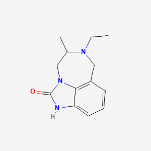 molecular formula C13H17N3O B12784526 6-Ethyl-4,5,6,7-tetrahydro-5-methylimidazo(4,5,1-jk)(1,4)benzodiazepin-2(1H)-one CAS No. 126233-84-9