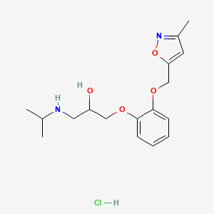 2-Propanol, 3-(isopropylamino)-1-(o-((3-methyl-5-isoxazolyl)methoxy)phenoxy)-, hydrochloride