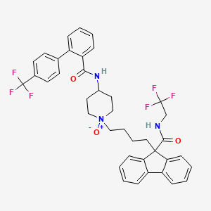 molecular formula C39H37F6N3O3 B12784663 Lomitapide metabolite M9 CAS No. 182430-98-4